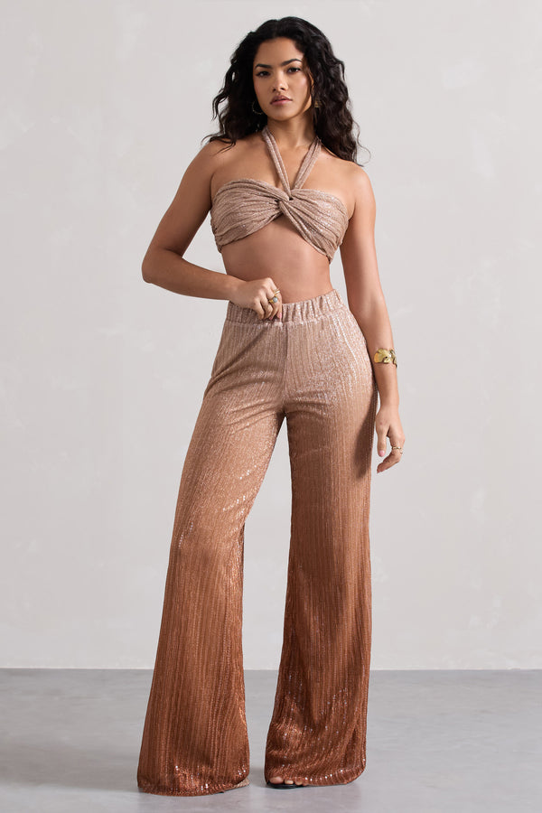 club l Connection Gold Metallic Ombre Trousers