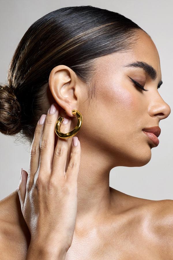 Club L Lanco Gold Hoop Earrings