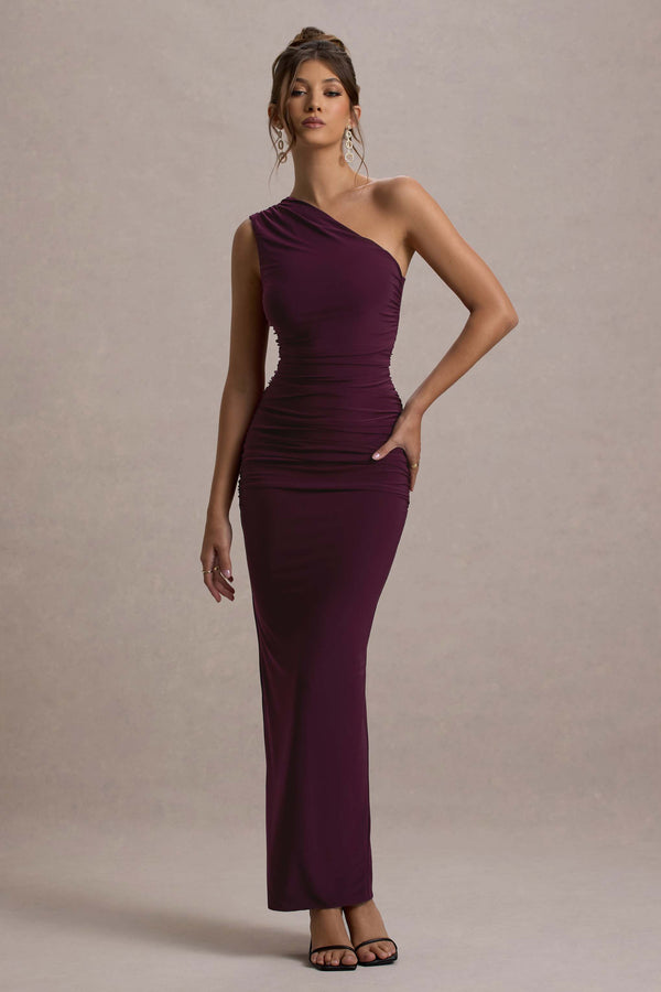 club l Dalarie Port One-Shoulder Gathered Maxi Dress