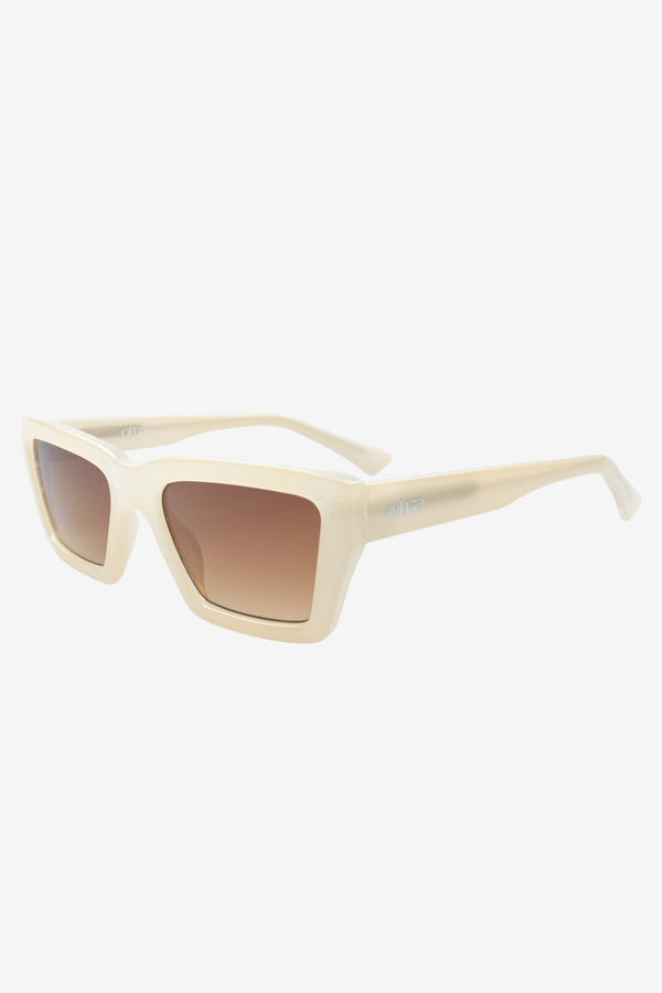 Club L Fairfax Otra Ivory Square Brown Tinted Sunglasses