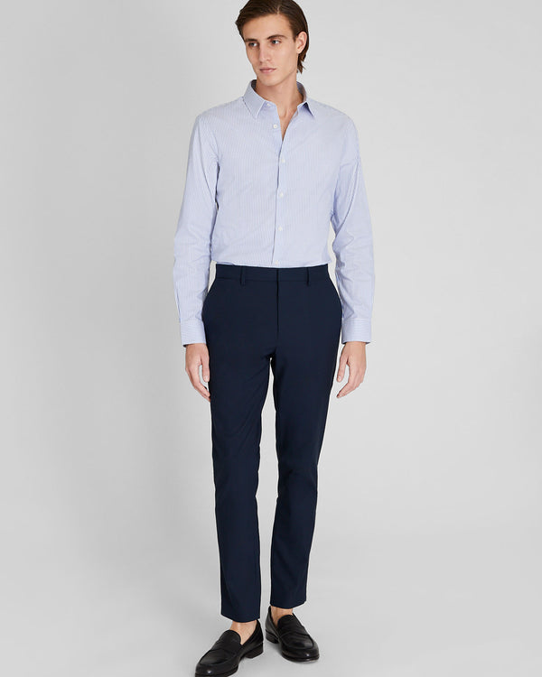 Club Monaco Albini Egyptian Cotton Stripe Dress Shirt Blue Mix