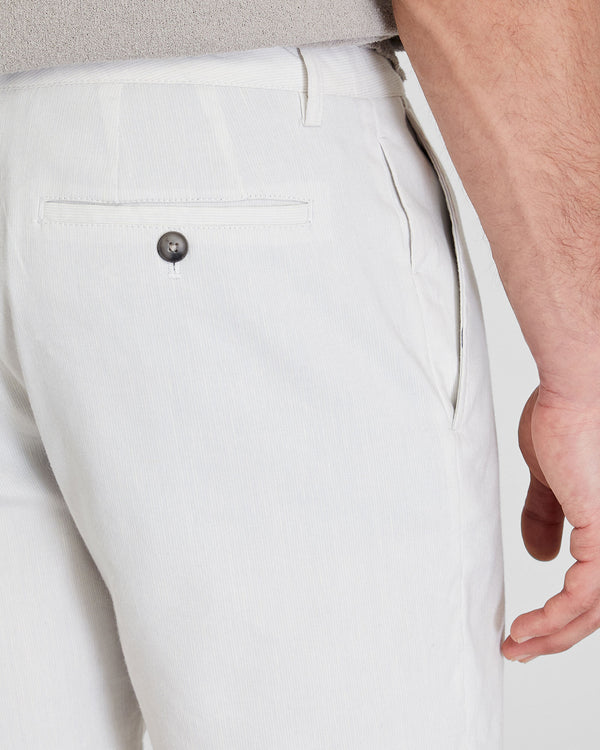 Club Monaco Baxter Linen Blend 7" Short Stripe - Ivory