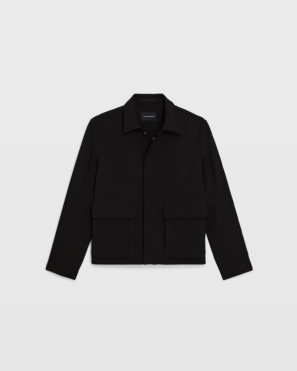 Club Monaco Bonded Cargo Pocket Bomber Jacket Black