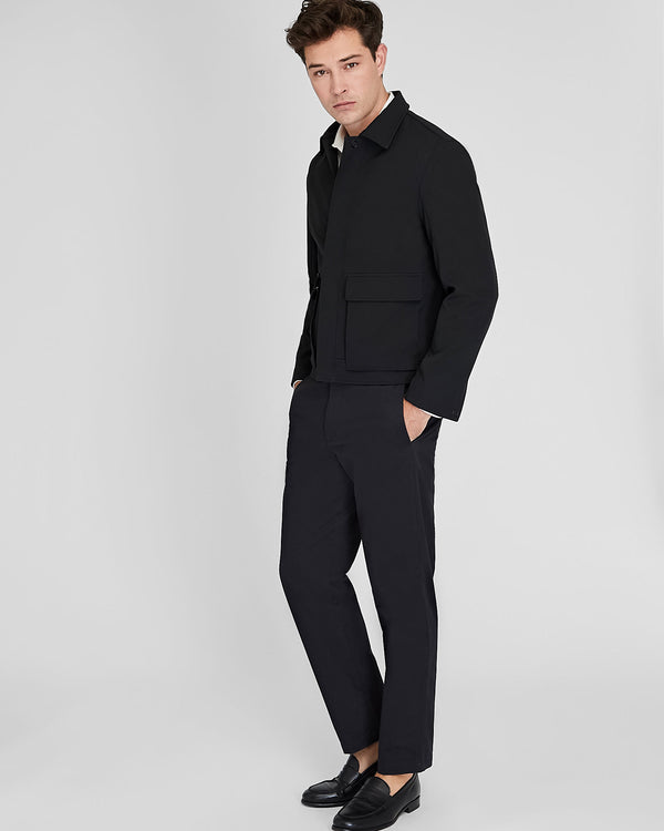 Club Monaco Bonded Cargo Pocket Bomber Jacket Black