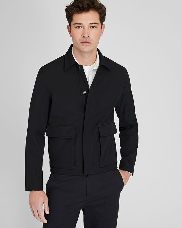 club monaco Bonded Cargo Pocket Bomber Jacket Black