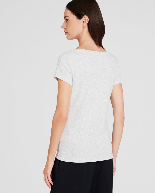 Club Monaco Bowee Scoop Neck Tee Light Heather Grey