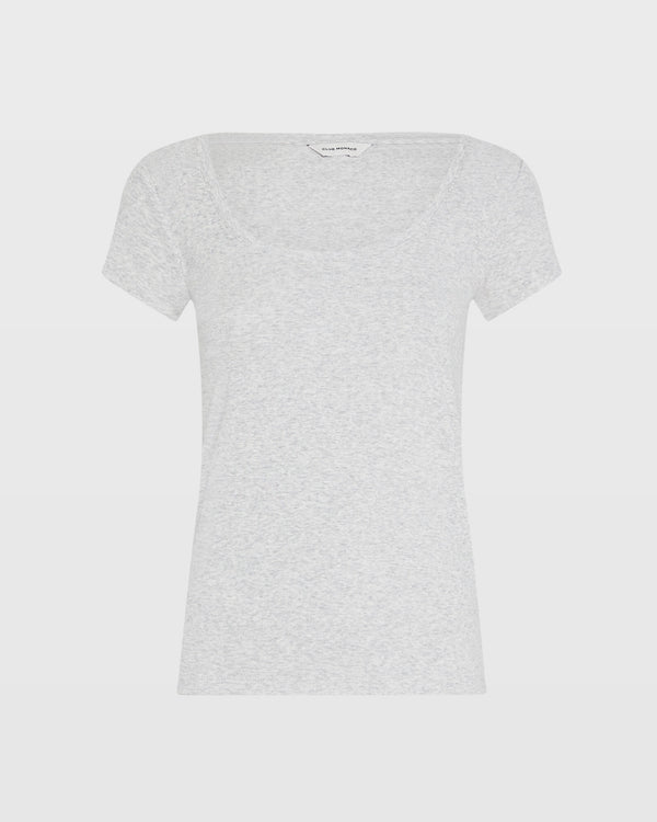 Club Monaco Bowee Scoop Neck Tee Light Heather Grey