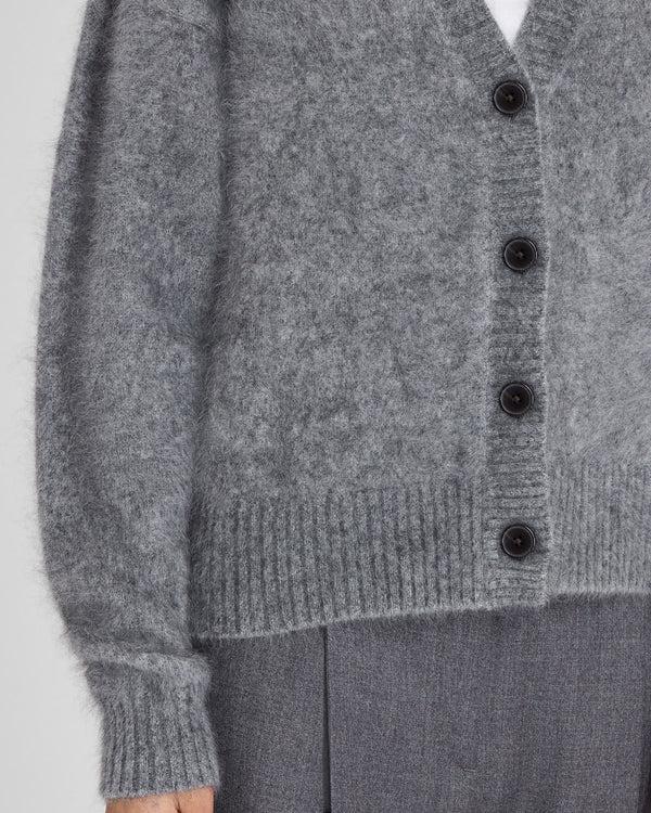 Club Monaco Brushed Cashmere Cardigan Medium Heather Grey