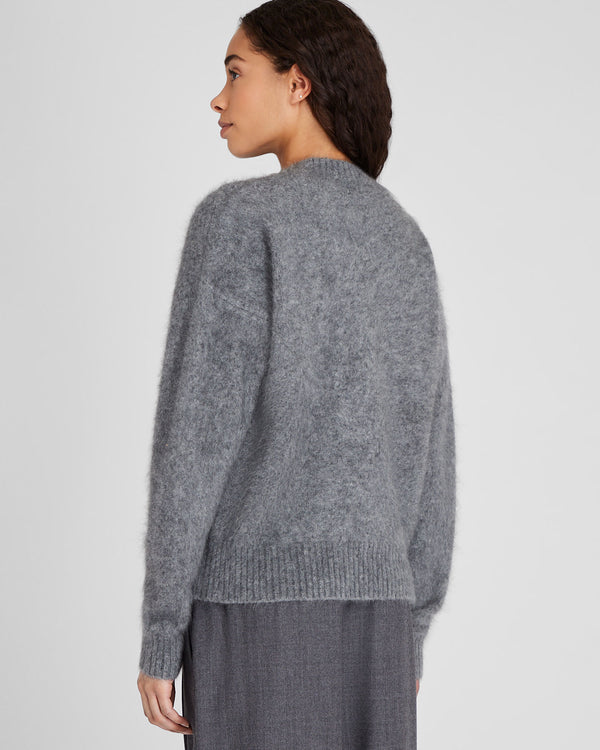 Club Monaco Brushed Cashmere Cardigan Medium Heather Grey