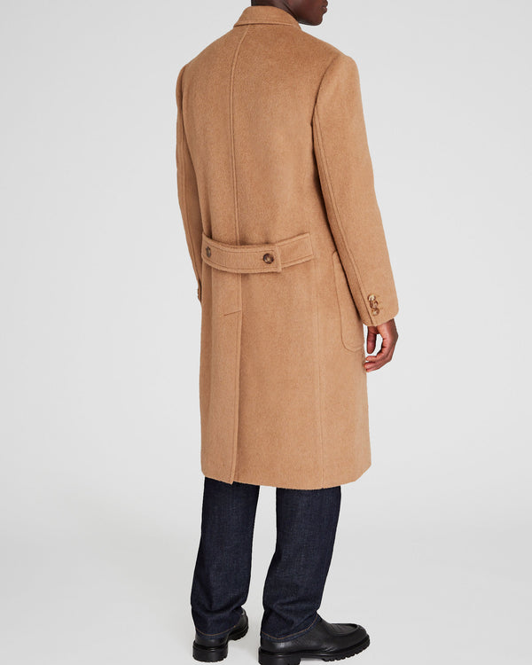 Club Monaco Camel Hair Double-Breasted Topcoat Camel