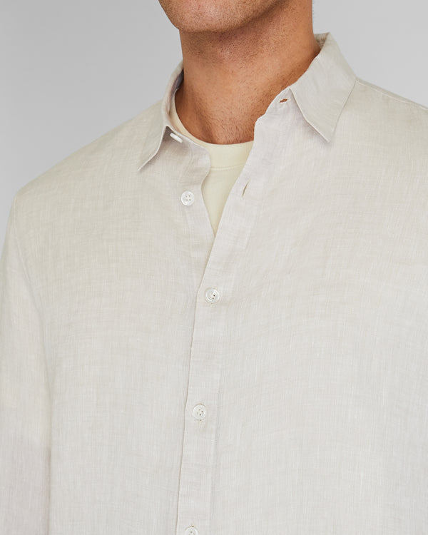 Club Monaco Carlo Bassetti Italian Linen Shirt Natural