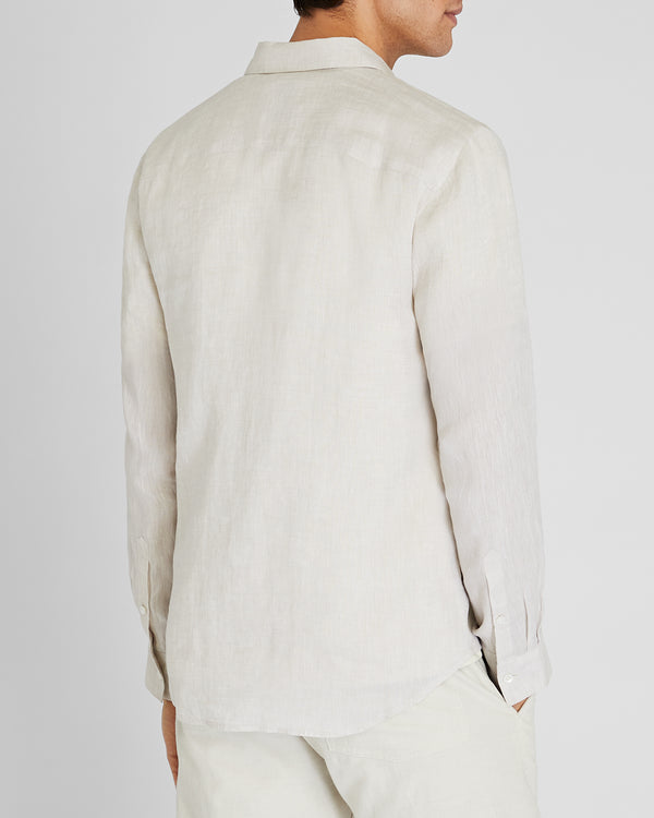 Club Monaco Carlo Bassetti Italian Linen Shirt Natural