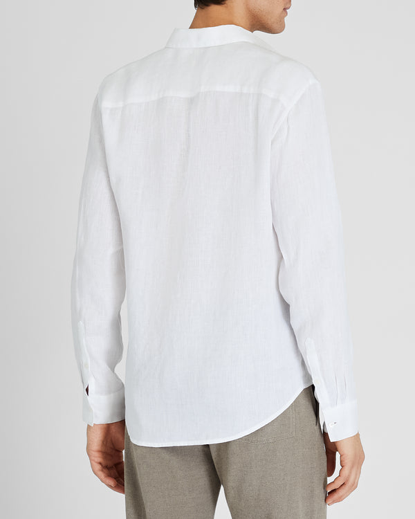 Club Monaco Carlo Bassetti Italian Linen Shirt White