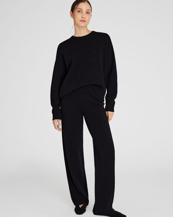 Club Monaco Cashmere Blend Double-Faced Sweatshirt Black