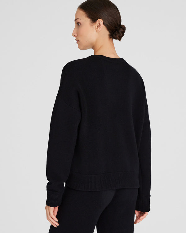 Club Monaco Cashmere Blend Double-Faced Sweatshirt Black