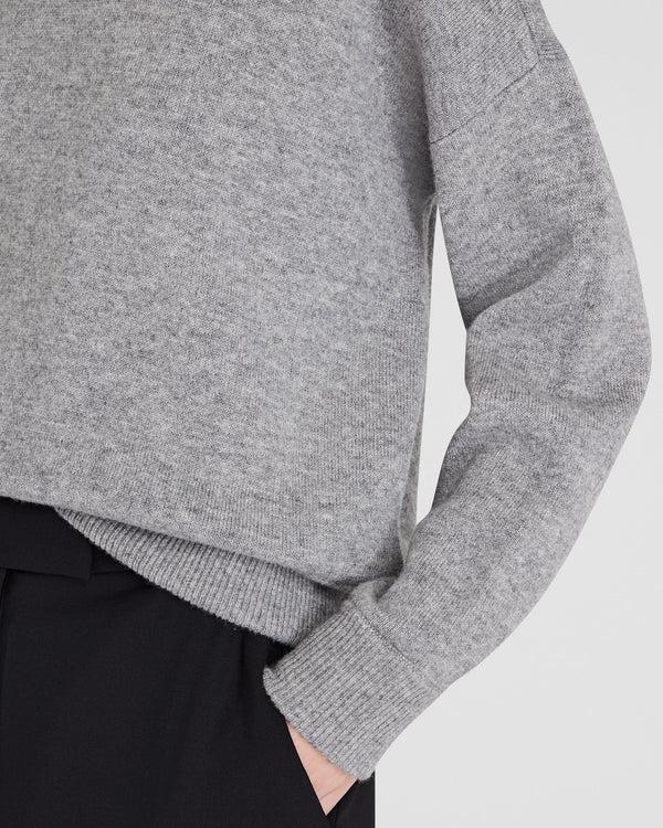 Club Monaco Cashmere Blend Double-Faced Sweatshirt Medium Heather Grey