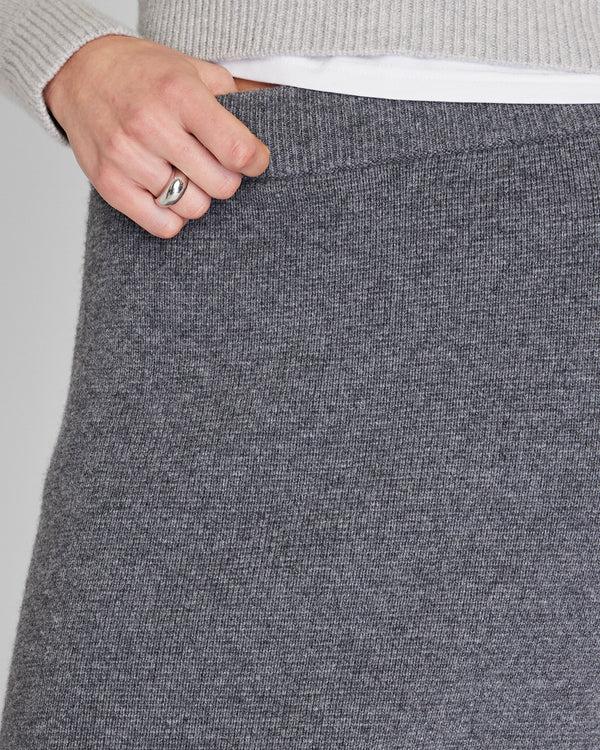 Club Monaco Cashmere Blend Mini Sweater Skirt Charcoal