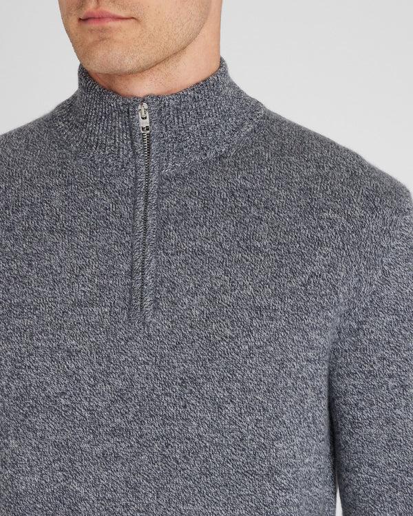 Club Monaco Cashmere Blend Quarter-Zip Sweater Black