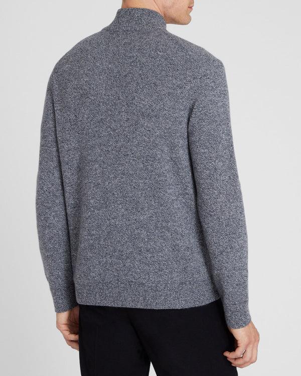 Club Monaco Cashmere Blend Quarter-Zip Sweater Black