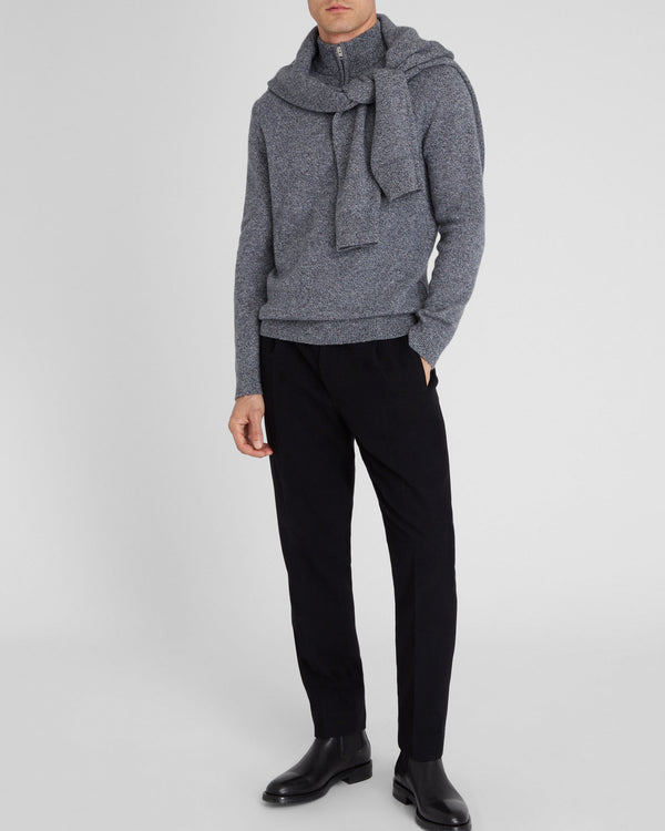 Club Monaco Cashmere Blend Quarter-Zip Sweater Black