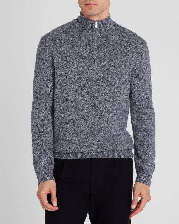 club monaco Cashmere Blend Quarter-Zip Sweater Black