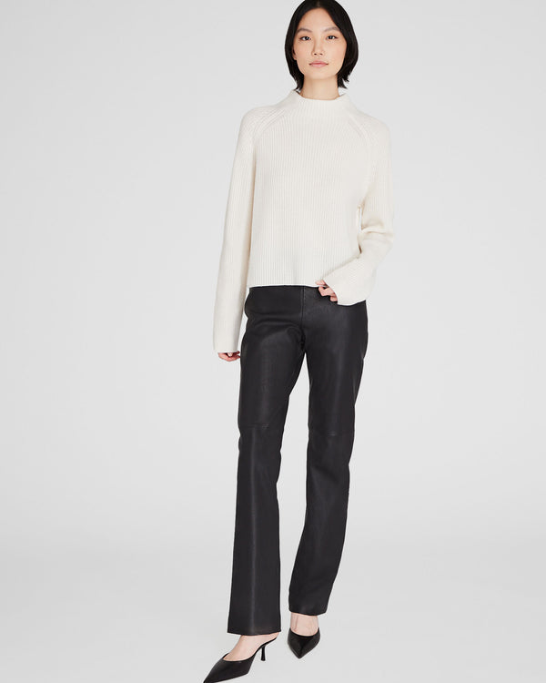 Club Monaco Cashmere Cropped Mockneck Sweater Ivory