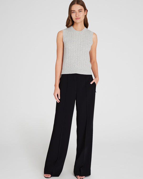 Club Monaco Cashmere Mini Cable Shell Light Heather Grey