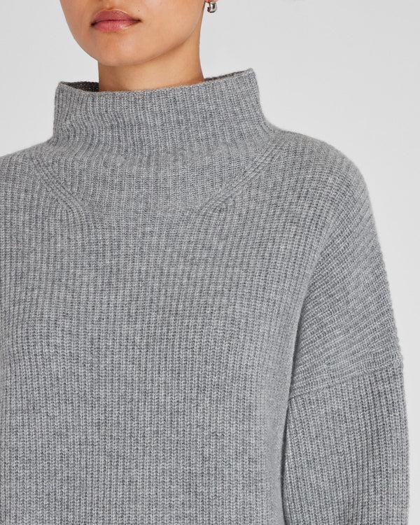 Club Monaco Cashmere Mockneck Sweater Medium Heather Grey