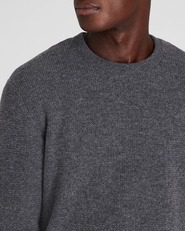 Club Monaco Cashmere Refined Racking Crewneck Medium Heather Grey