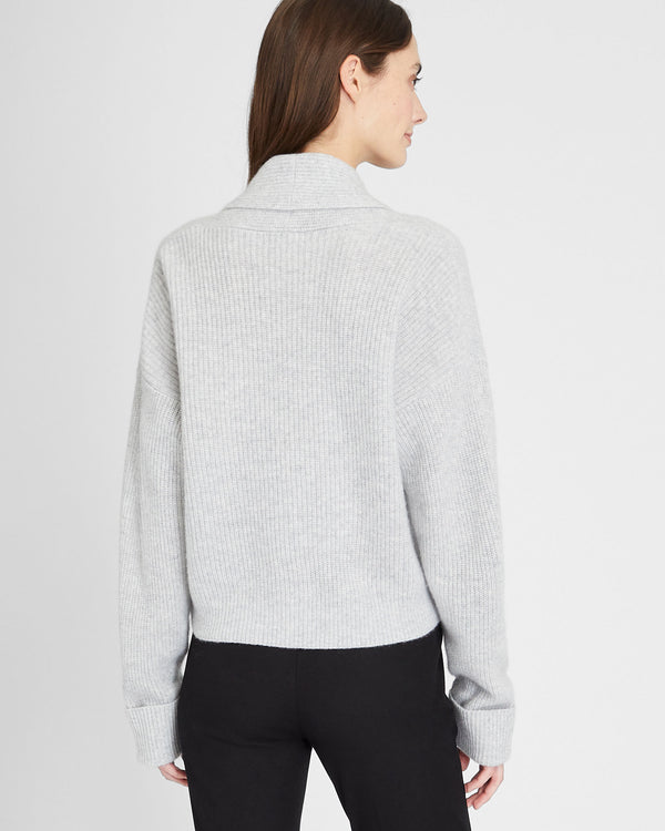 Club Monaco Cashmere Shawl Wrap Cardigan Light Heather Grey