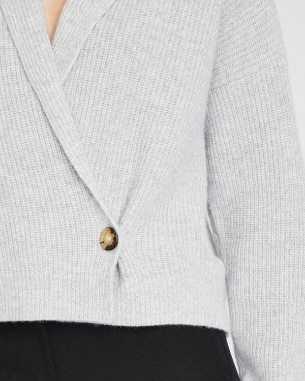 Club Monaco Cashmere Shawl Wrap Cardigan Light Heather Grey