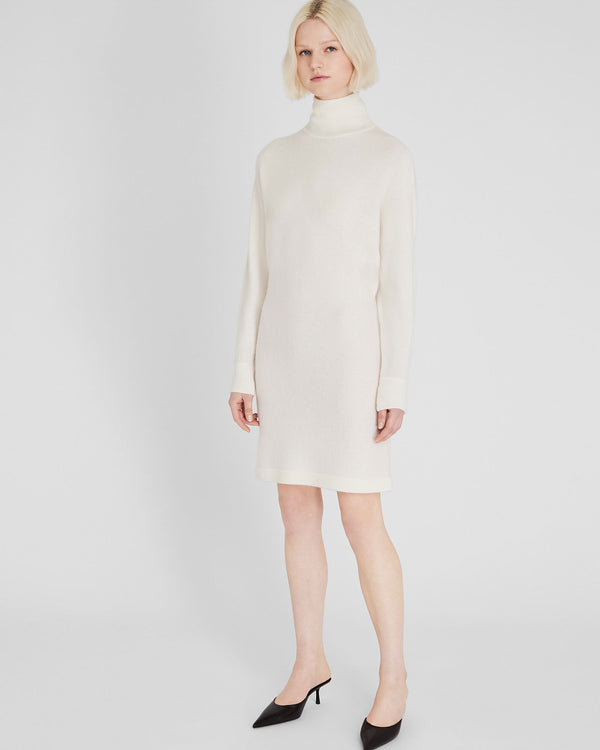 club monaco Cashmere Turtleneck Mini Dress Off White