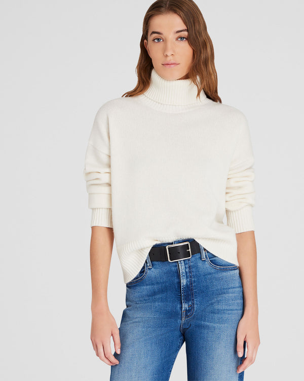 club monaco Cashmere Turtleneck Pullover Sweater Ivory