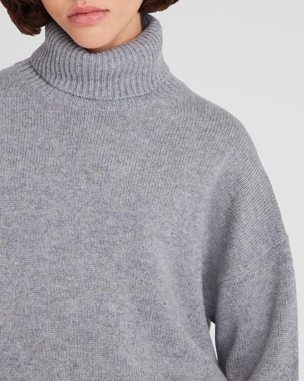 Club Monaco Cashmere Turtleneck Pullover Sweater Medium Heather Grey