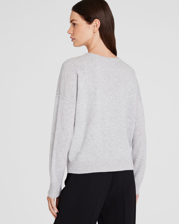 Club Monaco Cashmere V-Neck Cardigan Light Heather Grey