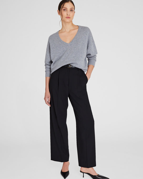 Club Monaco Cashmere V-Neck Sweater Medium Heather Grey