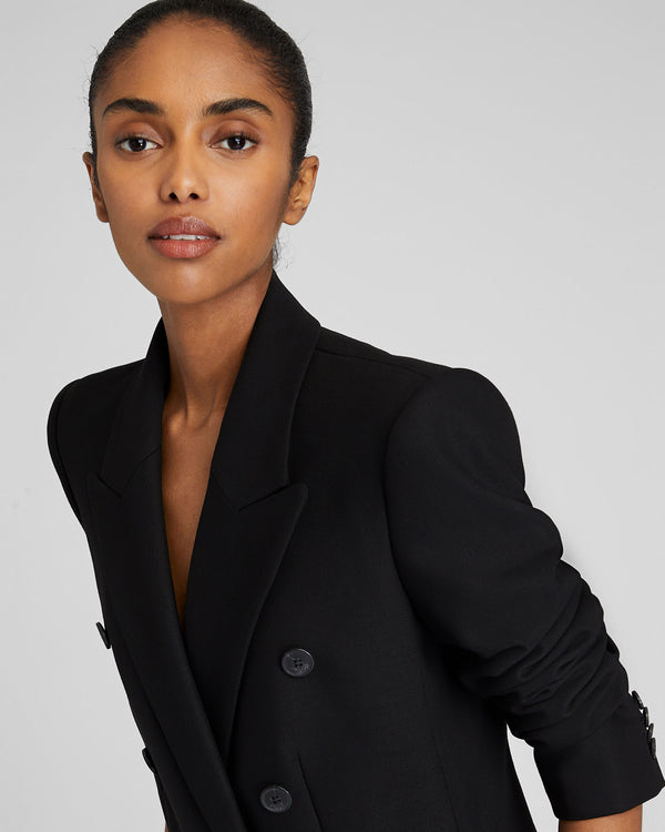 Club Monaco Classic Cutaway Double Breasted Blazer Black