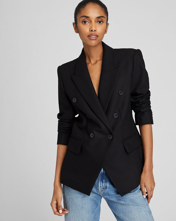 club monaco Classic Cutaway Double Breasted Blazer Black