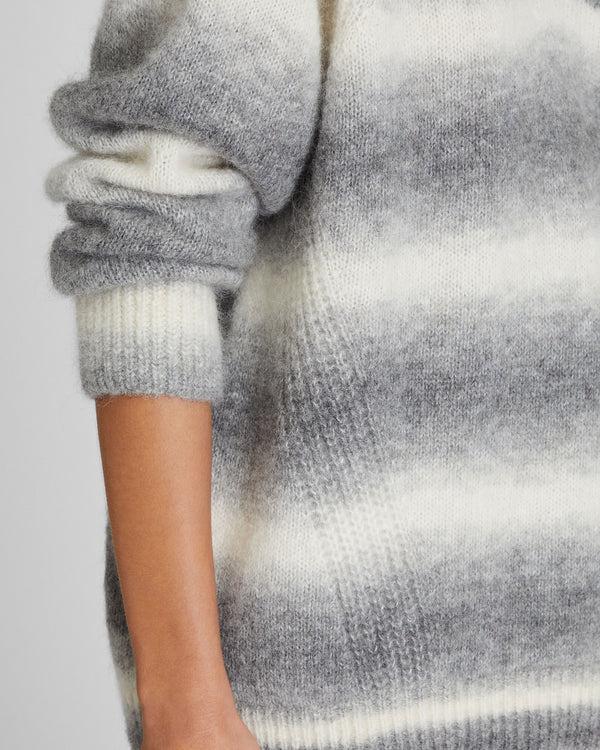 Club Monaco Alpaca V-Neck Sweater Grey Mix
