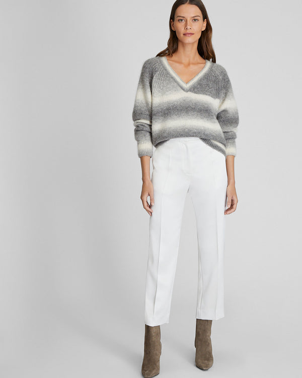 Club Monaco Alpaca V-Neck Sweater Grey Mix