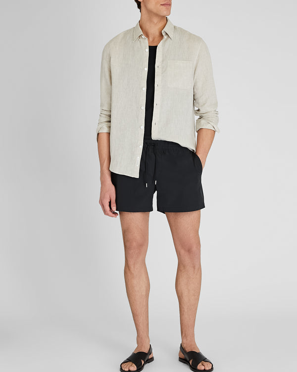 club monaco Arlen Solid 4" Swim Trunk Black