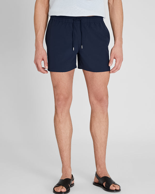 Club Monaco Arlen Solid 4" Swim Trunk Navy