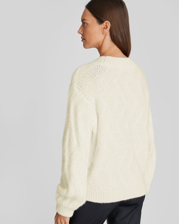 Club Monaco Balloon Sleeve Alpaca Sweater Ivory