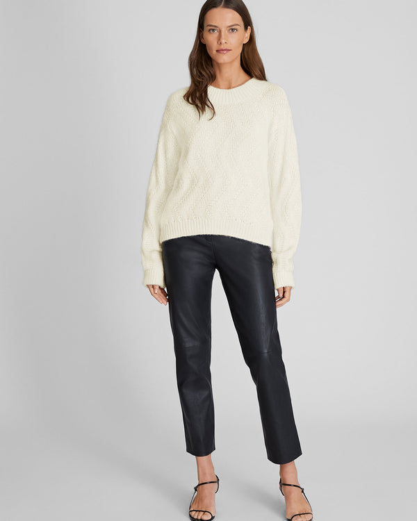 Club Monaco Balloon Sleeve Alpaca Sweater Ivory