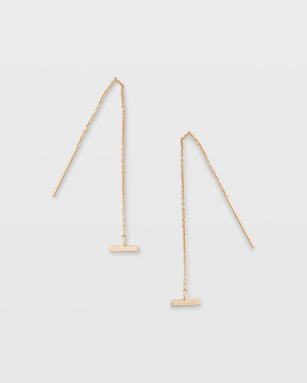 club monaco Bar Threader Earrings Gold