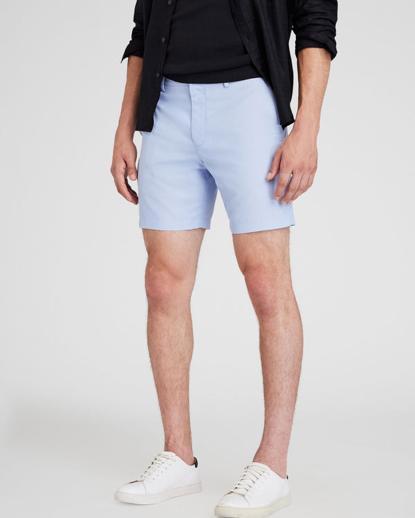 Club Monaco Baxter Micro-Stripe 7" Shorts Blue