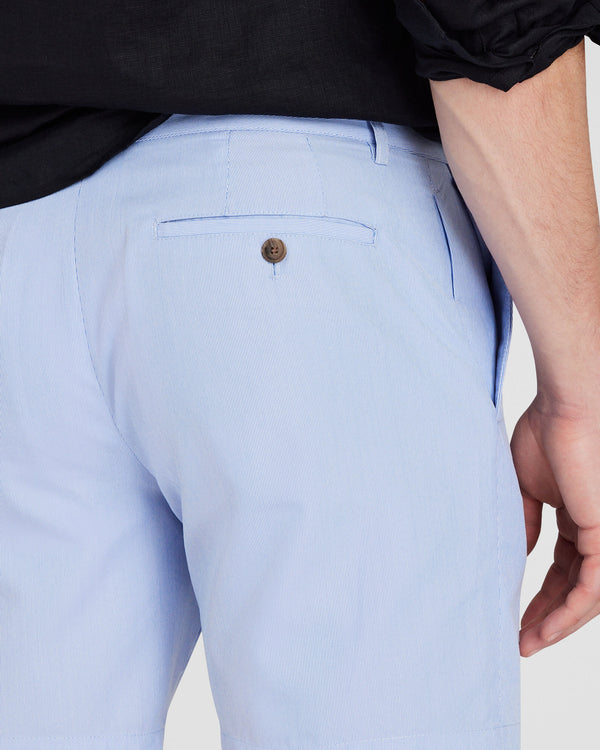 Club Monaco Baxter Micro-Stripe 7" Shorts Blue