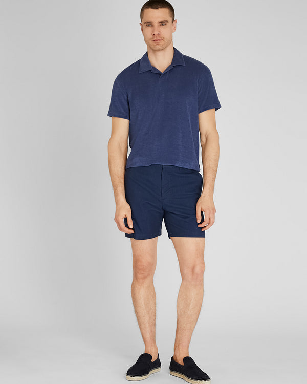 club monaco Baxter Micro-Stripe 7” Shorts Navy