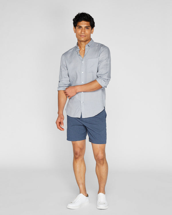 club monaco Baxter Seersucker 7" Short Blue