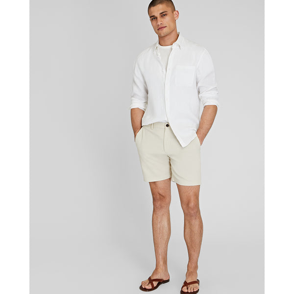 club monaco Baxter Texture 7" Short Off White
